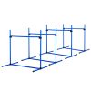 PawHut 4 Piece Dog Agility Starter Kit, Adjustable Jump Bars, Carry Bag, Blue