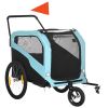 Aosom 2-in-1 Large Dog Bike Trailer & Stroller Combo with Safety Hitch Quick-release Wheels Foot Support Pet Bicycle Cart