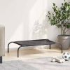 Dog Bed Black Textilene and Powder-Coated Steel Small Dog Bed