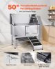 50 Inch Dog Grooming Bath Tub Stainless Steel w Ramp Water Filter