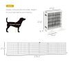 PawHut Wooden Pet Gate, 6-Panel Folding Dog Safety Barrier with Support Feet for Small & Medium Dogs, White