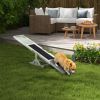 PawHut Dog Agility Equipment Wooden Seesaw White for Training and Exercise
