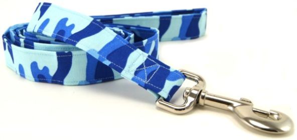 Blue Daisies Dog Leash (size: large)