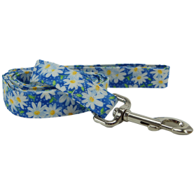 Blue Daisies Dog Leash (size: small)