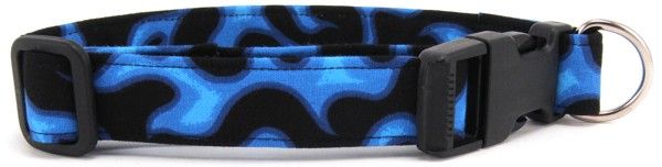 Blue Flame Dog Collar (size: X-Large)