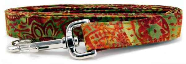 Bronze Sumatra Batik Dog Leash (size: large)
