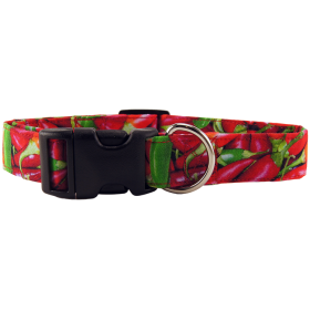 Chili Peppers Dog Collar (size: X-Small)