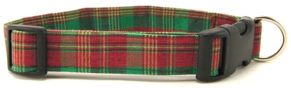 Christmas Plaid Dog Collar (size: X-Small)