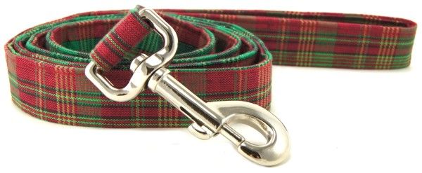 Christmas Plaid Dog Leash (size: large)