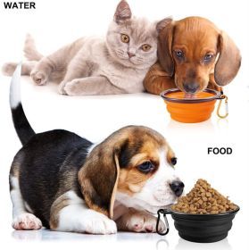 bow2PCS Folding Bowl Outdoor Portable Dog Bowl Drinking Bowl Dog Bowl Cat Bowl Pet accompanying Cup Dog Bowl (colour: (2pcs)Large buckle 1000ml, size: red)
