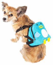 backpPet Life 'Waggler Hobbler' Large-Pocketed Compartmental Animated Dog Harness Backpack (size: medium)