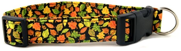 Fall Leaves Dog Collar (size: X-Small)