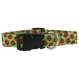 Lady Bugs Dog Collar (size: large)