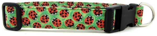 Lady Bugs Dog Collar (size: small)