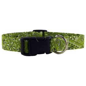 Lime Green Bandana Dog Collar (size: medium)