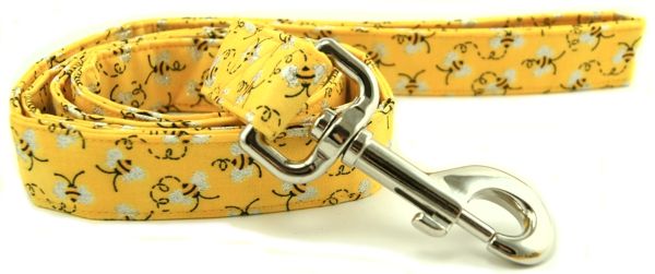 Metallic Bumble Bees Dog Leash (size: large)