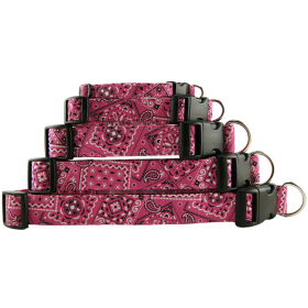 Pink Bandana Dog Collar (size: X-Small)