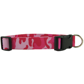 Pink Camo Dog Collar (size: X-Small)