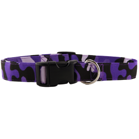 Purple Camo Dog Collar (size: small)