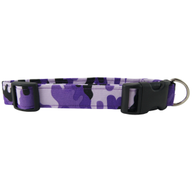 Purple Camo Dog Collar (size: medium)