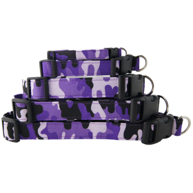 Purple Camo Dog Collar (size: X-Small)