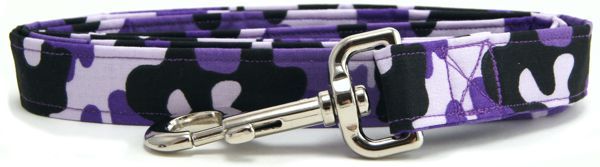 Purple Camo Dog Leash (size: small)