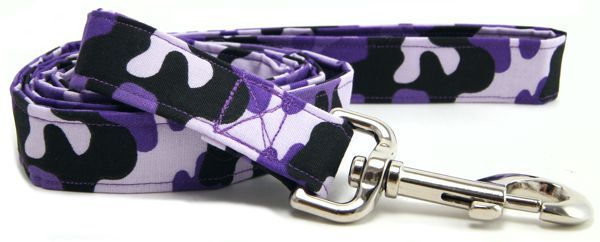 Purple Camo Dog Leash (size: X-Small)