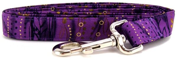 Purple Stripe Batik Dog Leash (size: X-Small)