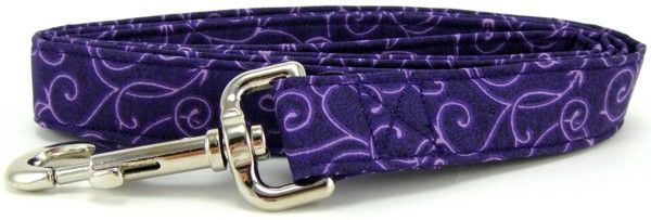 Purple Swirl Dog Leash (size: X-Small)