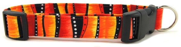 Red Hot Stripes Dog Collar (size: X-Large)