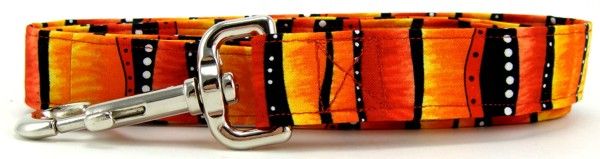 Red Hot Stripes Dog Leash (size: small)