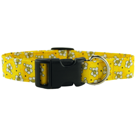 Yellow Hawaiian Flowers Dog Collar (size: X-Small)