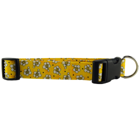 Yellow Hawaiian Flowers Dog Collar (size: small)